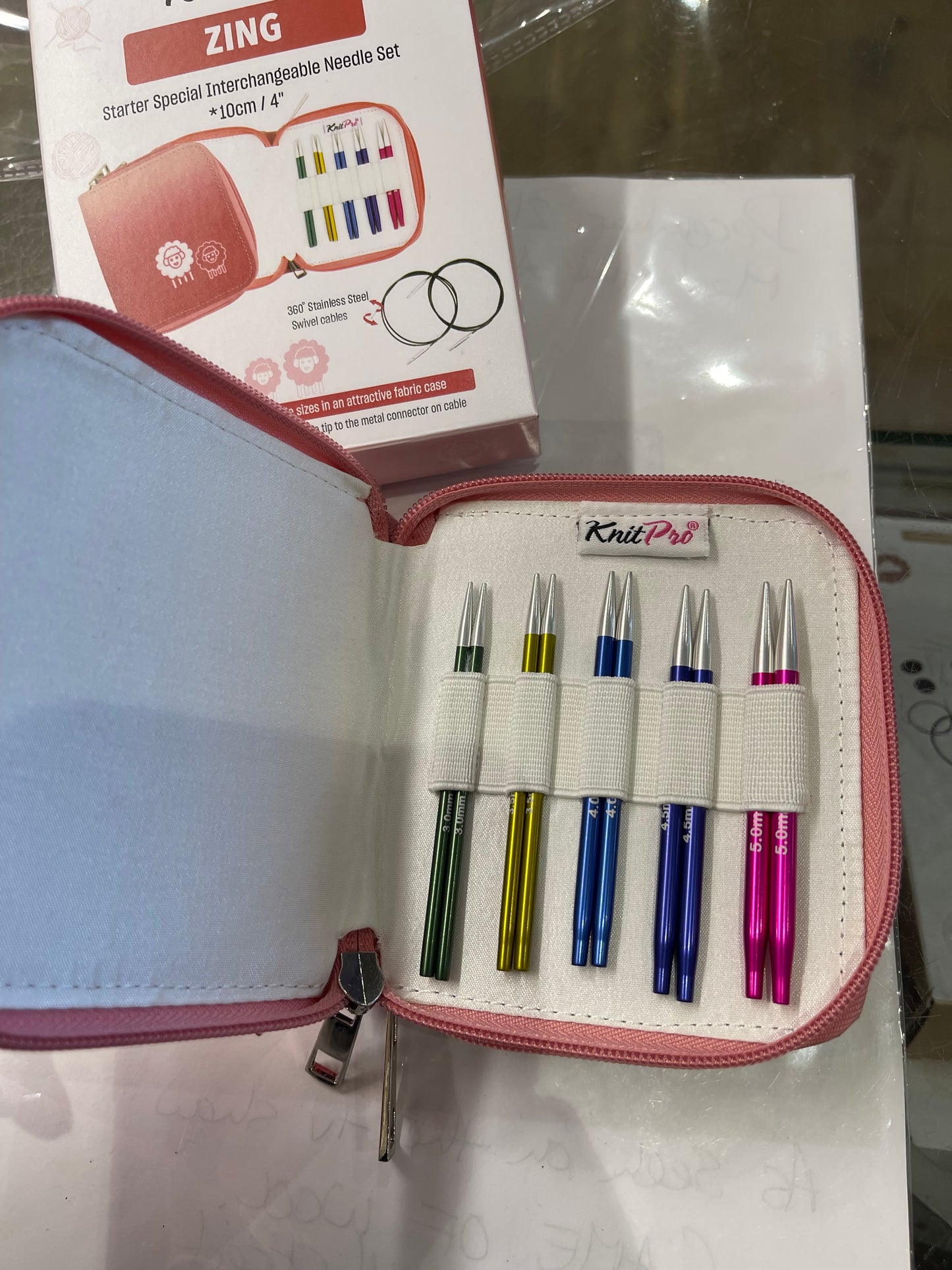 Starter interchangeable knitting needle set
