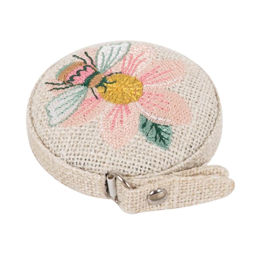 Embroidered Patchwork Bee Tape Measure